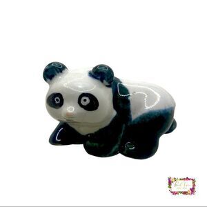 Vintage Ceramic PANDA BEAR Miniature Figurine Collectible